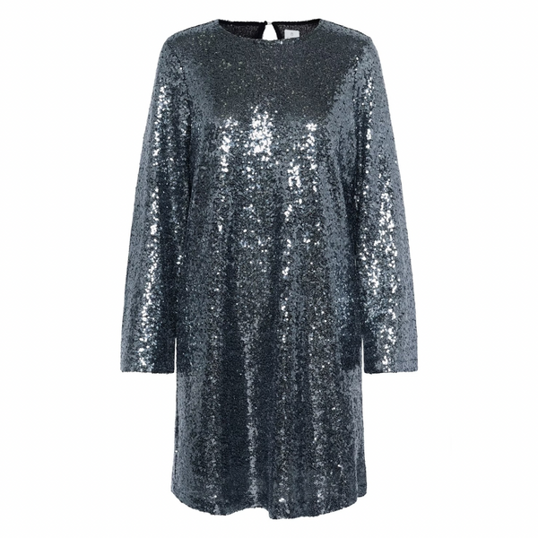 Lau Sequin Dress Dark Silver