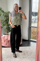 Silje Balloon Jeans Black