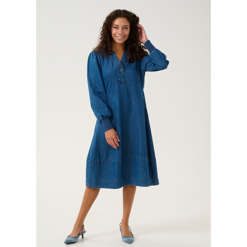 Allura Arpa Rib Dress dark blue wash