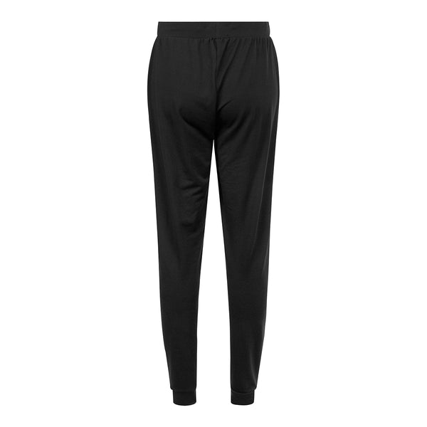 Sorte jogging bukser med lommer og snøre set bagfra