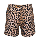 Korte bløde shorts med leopard print