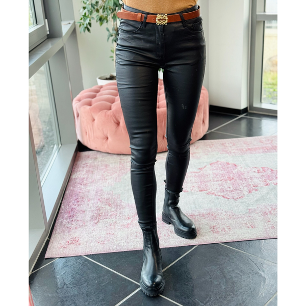 Ana Coated Jeans Black