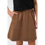 Aster Faux Suede Skirt Partridge CC