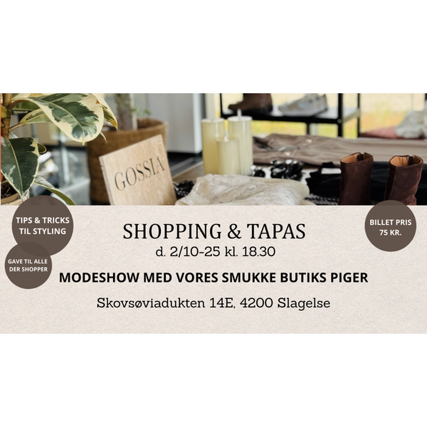 Billet til modeshow d. 2/10-25