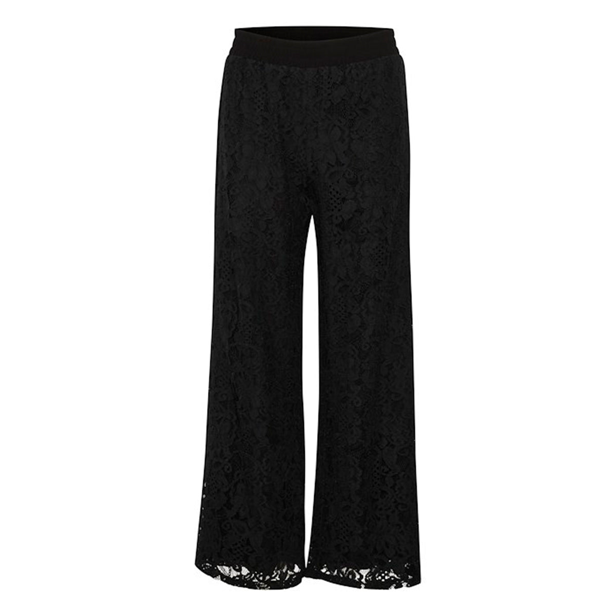 Bella HW lace pants black – Byasbæk