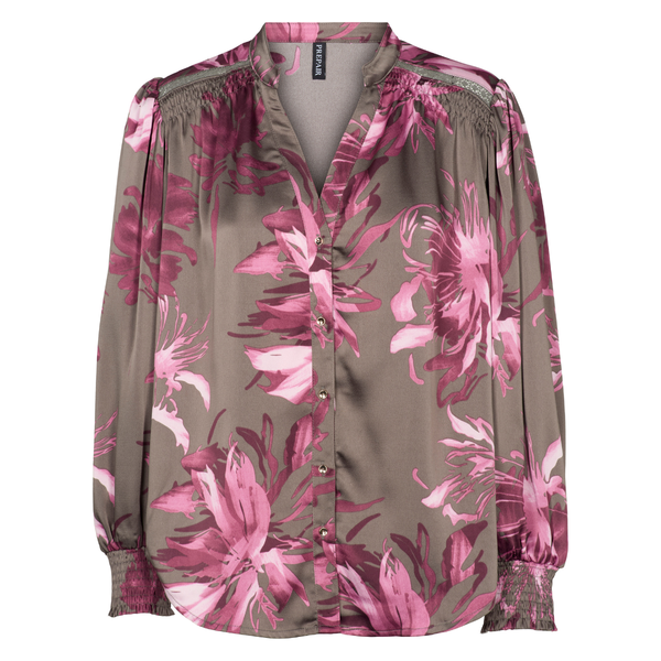 Charlotte Blouse Green Brown