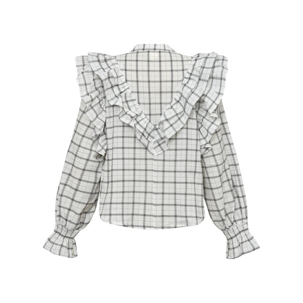 COCOGO SHIRT OFF/WHITE/BLACK CHECKS

CocoGO bluse med et ternet mønster i grå/hvide nuancer fra Gossia. Blusen har voluminøse flæsedetaljer langs kraven og foran, som give et romantisk og er elegant. Ærmerne er lange med elastik ved håndleddene, som gør at man får et let puff-effekt. Blusen er blød og let.


Ternet mønster, flæser, puff effekt og elastik
Hvid og grå

Størrelsesguide: CocoGo blouse er normal i størrelsen.&nbsp;