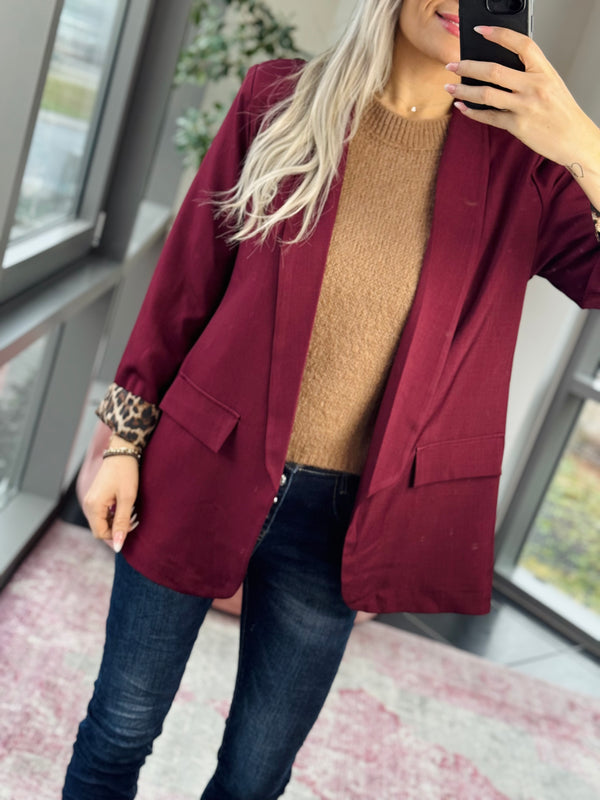 Kaja Blazer Bordeaux Leo