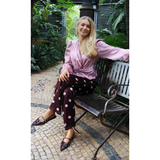Dotti Pants Plum Rose Big Dot