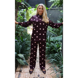 Dotti Pants Plum Rose Big Dot