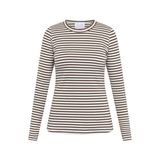 Eike LS Shirt 16453 Striped Cream Brown