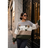 Elva Striped Knit Olive