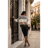 Elva Striped Knit Olive