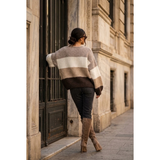 Elva Striped Knit Taupe