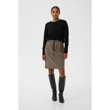 Elyah Short Skirt Beige/Black Petit Houndstoot