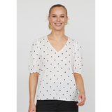 Esca SS Blouse 17820 Offwhite Black