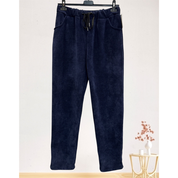 Freja velvet pant navy