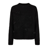 Fro Bow Pullover Black Silver Bow