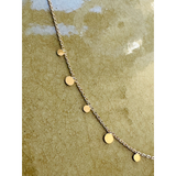 Halskæde med runde vedhæng guld N263-7780-350