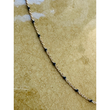 Halskæde med sorte perler guld V54-1700-350-Sort