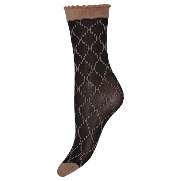 Hype The Detail Socks Logo 25 Den Black/Beige