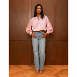 Freja Striped Blouse Fuschia Orange