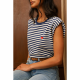 Julle Top Striped Navy