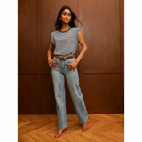 Julle Top Striped Navy