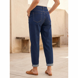 Hannah Mom Fit Jeans Dark Blue