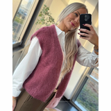 Almine Knit Vest Bordeaux