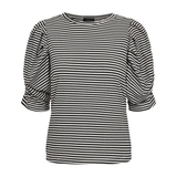 Win Puff T-shirt Black Creme Small Stripe