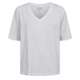 Ulla SS V-neck T-shirt White