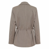 Meril Blazer Beige Pinstripe