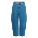Iris HW Barrel Jeans Blue Wash