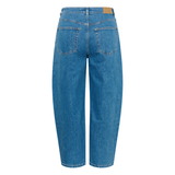 Iris HW Barrel Jeans Blue Wash