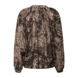 Jamie Blouse Brown Graphic Print