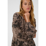 Jamie Blouse Brown Graphic Print