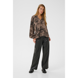 Jamie Blouse Brown Graphic Print