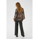 Jamie Blouse Brown Graphic Print