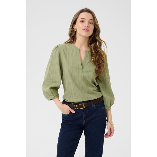 Jollia Zia blouse Oil Green