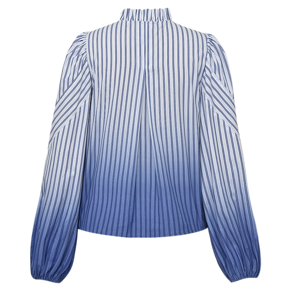 KanyaGO Shirt Blue Stribe Ombre