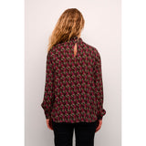 Karina Amber blouse pink flower and leaf print