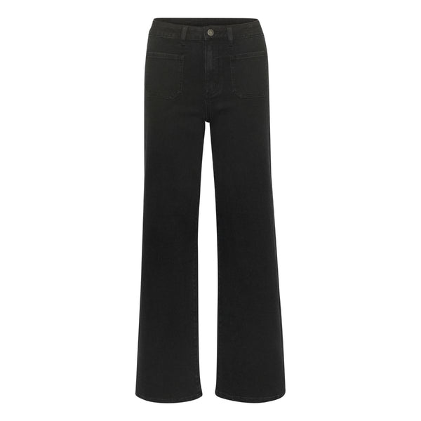 KARLA HW WIDE JEANS BLACK DEEP

Fede sort jeans fra&nbsp;Kaffe. Karla HW Wide jeans er i sort denim og har 4-lomme, 2 bagpå og 2 smarte foran der er firekantet. Buksen lukkes med knap og lynlås. De har en regular pasform med wide ben og masser af skøn stretch, samt en høj talje.


4-lomme model, stretchy og lynlås og knap.
Farven er sort

Høj talje
Regular fit&nbsp;
Wide ben
Fåes også i en medium blå

Størrelsesguide: Karla HW Wide jeans er normal til rummelig i størrelsen. Hvis du veksler mellem 2, anbefal