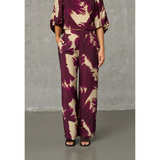 LOVE1024-64 Pants Bordeaux Leaf
