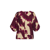 LOVE1647 Blouse Bordeaux Leaf