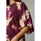 LOVE1647 Blouse Bordeaux Leaf