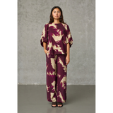 LOVE1647 Blouse Bordeaux Leaf