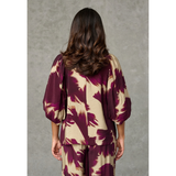 LOVE1647 Blouse Bordeaux Leaf