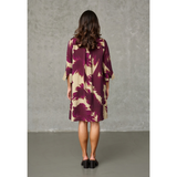 LOVE622-24 Dress Bordeaux Leaf