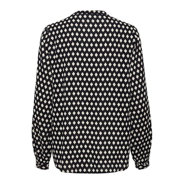 Leah tilly blouse black square print